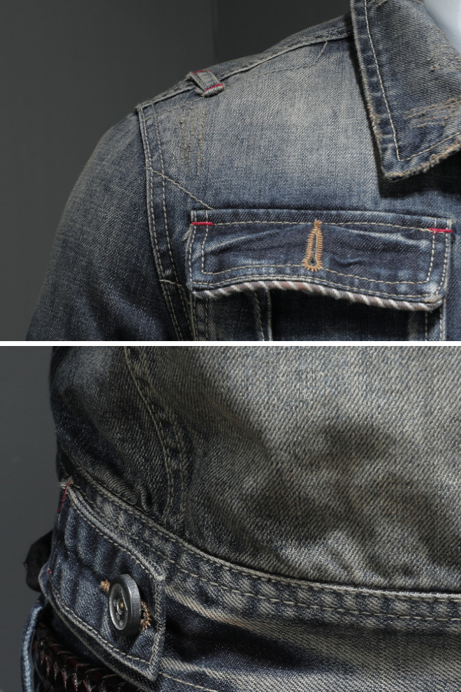 Men's Slim Fit Denim Jacket – Biker-Inspired Trucker Style – view 6