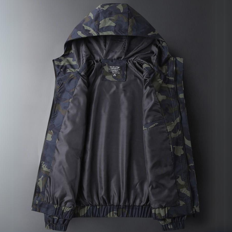 Men's Camo Windbreaker Jacket – Lightweight Water-Resistant Shell – view 3