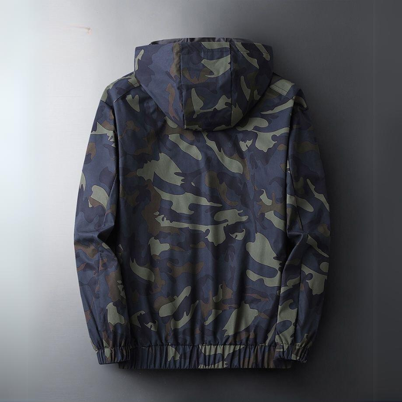 Men's Camo Windbreaker Jacket – Lightweight Water-Resistant Shell – view 2