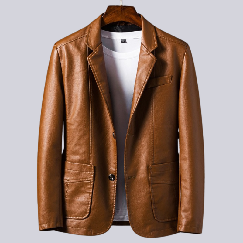 Men's Premium Leather Jacket – Cotton-Lined Everyday Classic