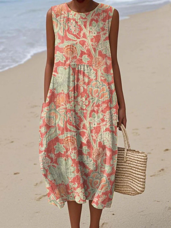 Women's Beth Floral Midi Dress - Effortlessly Elegant