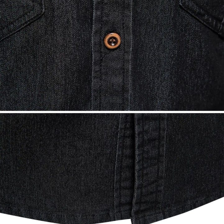Men's Cotton Denim Shirt – Slim Fit Smart-Casual Button-Down – view 8
