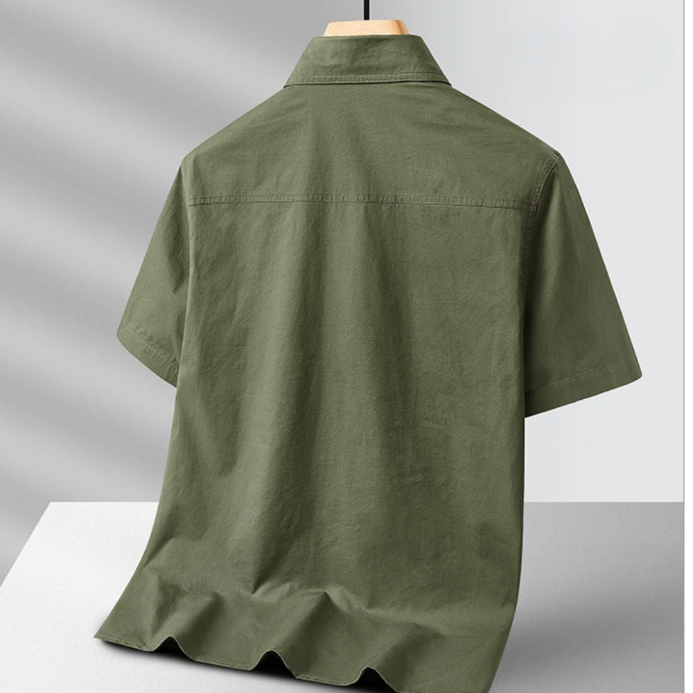 Men's Cotton Utility Shirt – Quick-Dry Expedition Style – Green