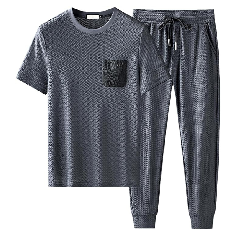 Men's Jacquard Knit Lounge Set – Premium Loungewear Co-ord – view 11