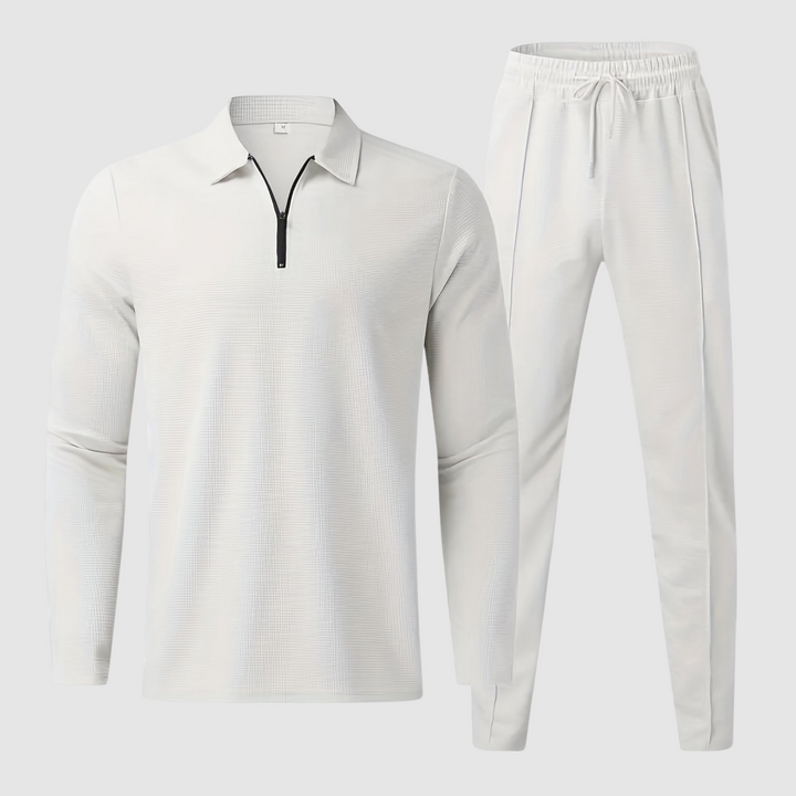 Men's Waffle Knit Loungewear Set – Sweatshirt and Joggers Co-ord – view 4