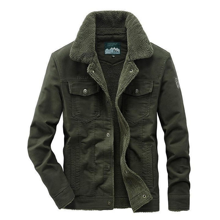 Men's Fortress Padded Cotton Military Jacket – Fleece Lined