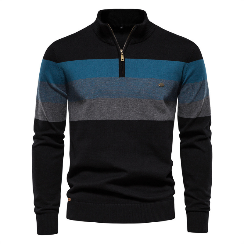 Men's Cotton-Cashmere Jumper – Slim Fit Argyle Knit Sweater – view 2
