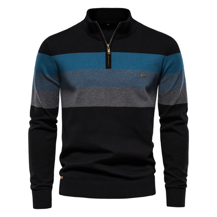 Men's Cotton-Cashmere Jumper – Slim Fit Argyle Knit Sweater – view 2