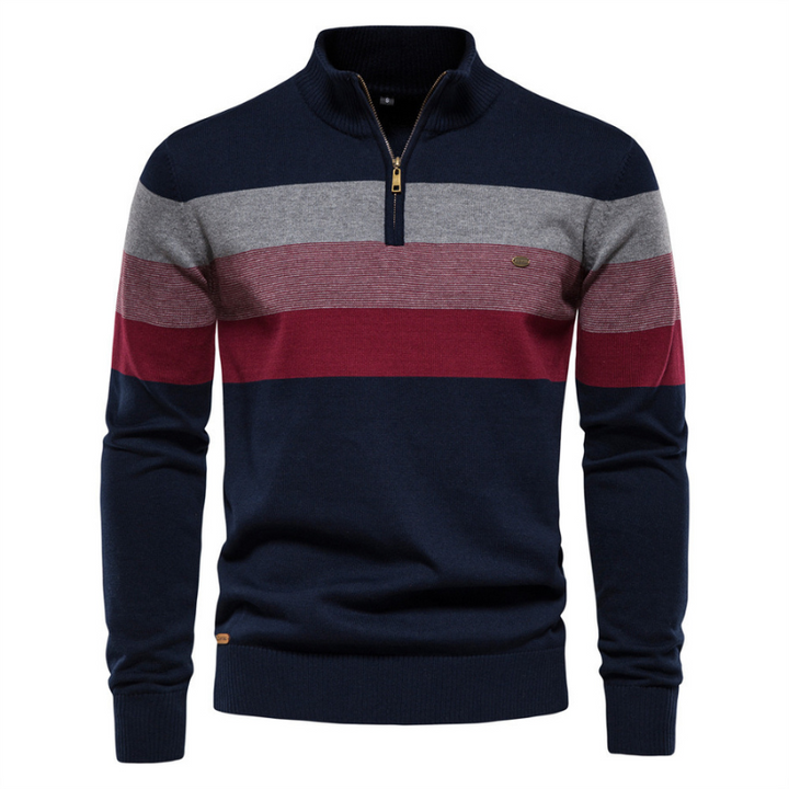 Men's Cotton-Cashmere Jumper – Slim Fit Argyle Knit Sweater – view 4