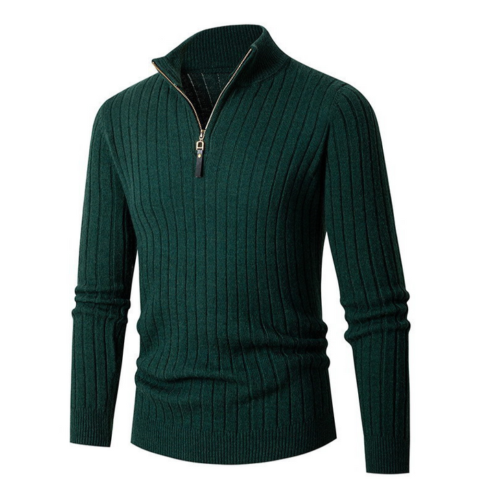 Men's Zephyr Cashmere Half-Zip Jumper – Soft Knit Funnel Neck – view 5