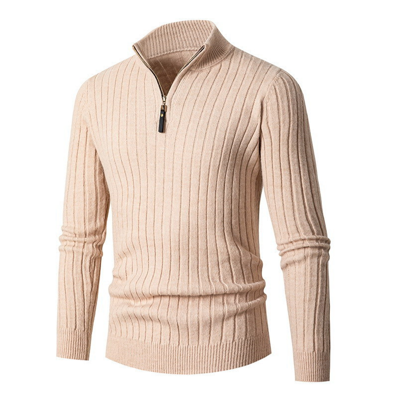 Men's Zephyr Cashmere Half-Zip Jumper – Soft Knit Funnel Neck – view 6