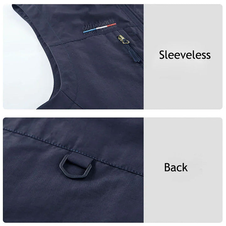 Men's Multi-Pocket Utility Gilet – Lightweight Nylon Vest – view 8