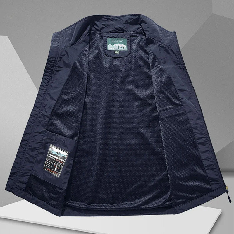 Men's Multi-Pocket Utility Gilet – Lightweight Nylon Vest – view 7