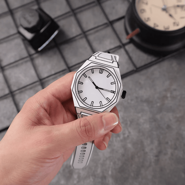 Unisex 3D Outline Watch with Silicone Strap – Water Resistant – view 7