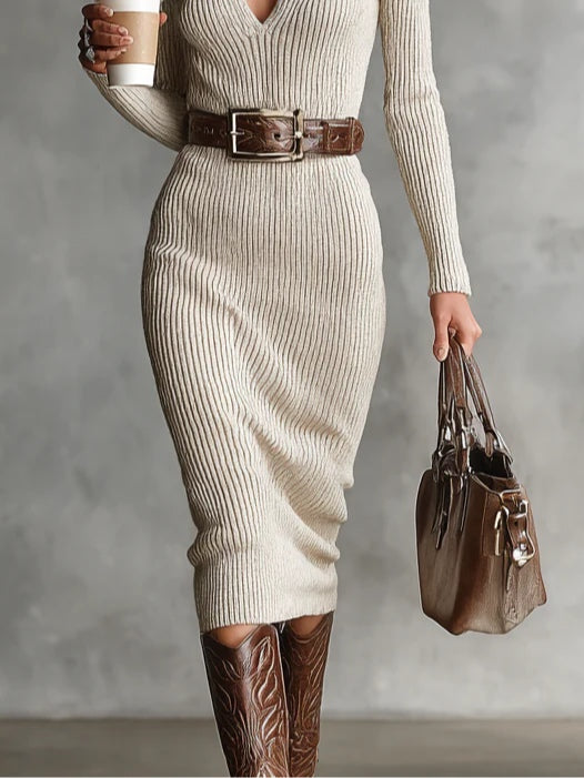 Women's High-Neck Dress - Free-Spirited Everyday Style