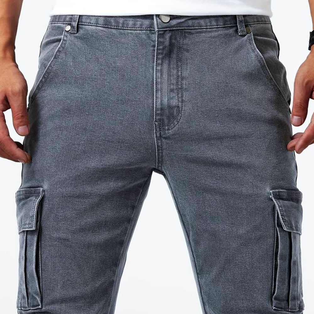 Men's Urban Stretch Denim Cargo Jeans – Relaxed Street Style – view 4