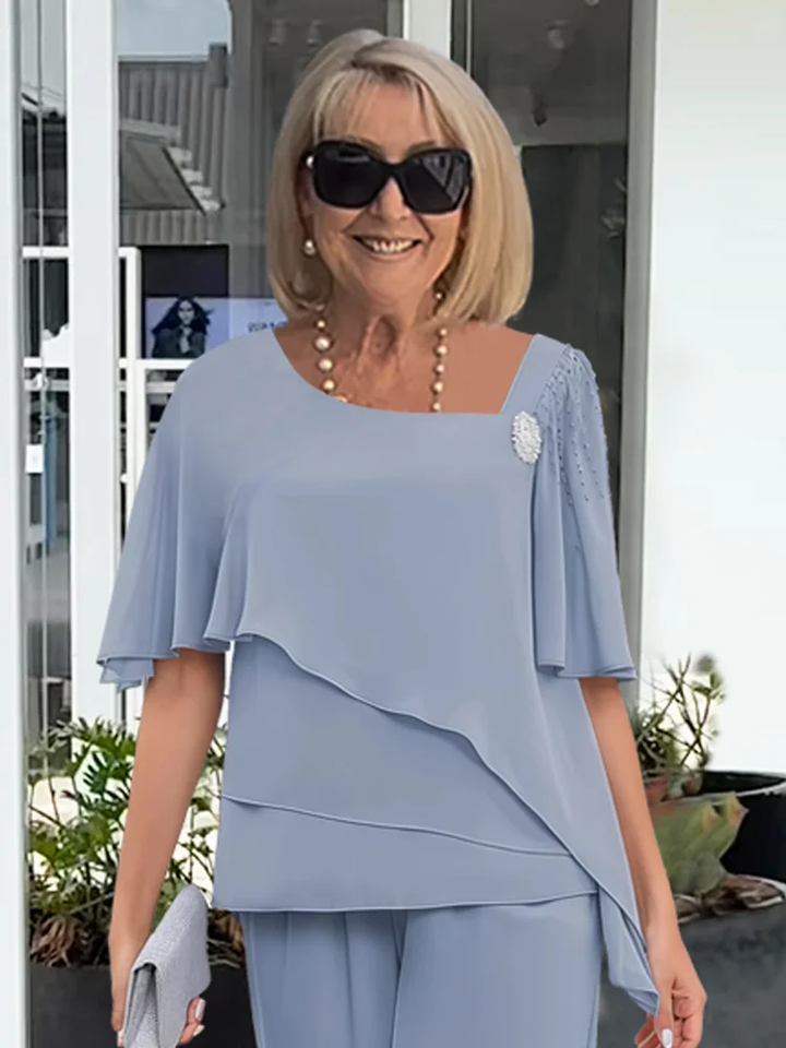 Women's Flowing Elegant Two-Piece Set - Effortless Grace