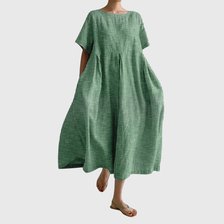 Women's Striped Maxi Dress - Effortless Summer Elegance