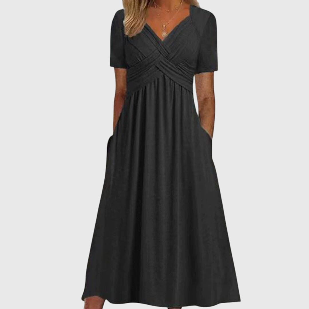Women's Amanda Flattering Fit & Flare Dress - Effortless Elegance