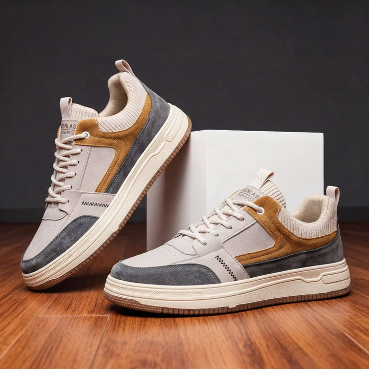 Men's Suede Sneakers – Retro Leather Trainers – Cushioned – view 3