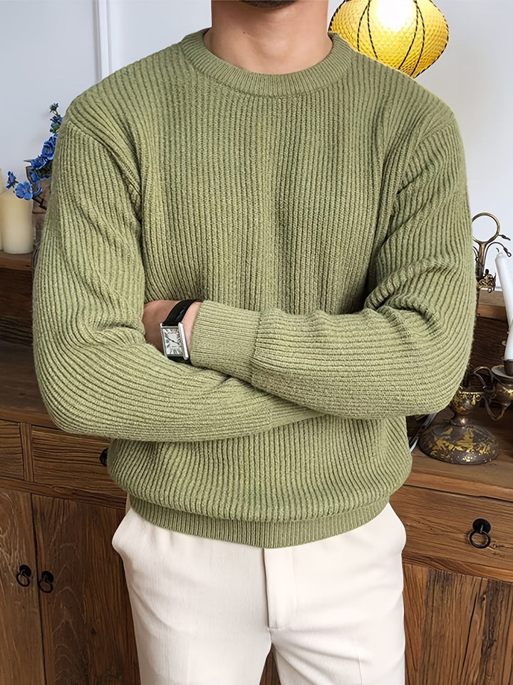 Milan Men's Crew Neck Knit Jumper – Soft Everyday Knitwear – view 9