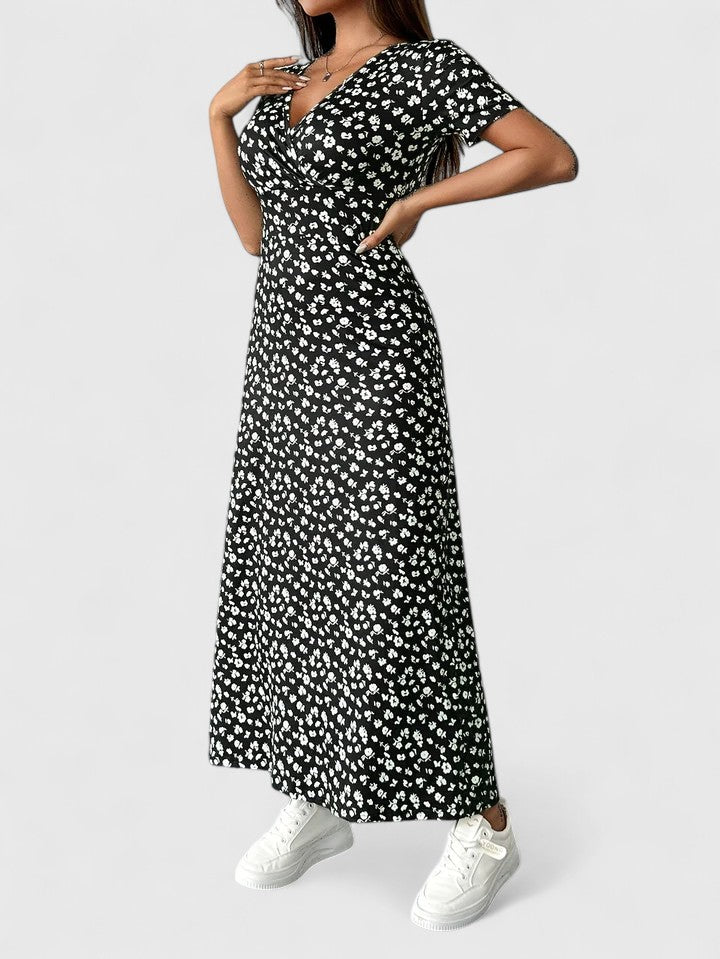 Women's Floral Sophisticated Maxi Dress - Elegant & Flattering