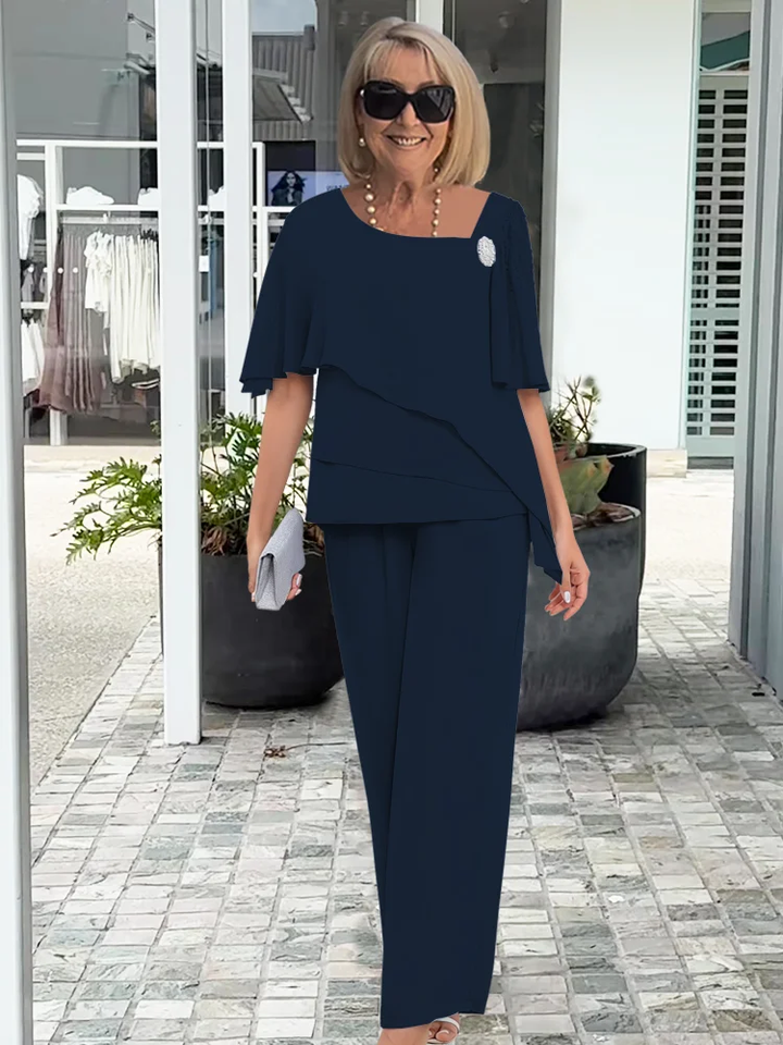 Women's Flowing Elegant Two-Piece Set - Effortless Grace