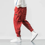 Men's Cotton Cargo Trousers – Utility Pockets, Adjustable Cuffs