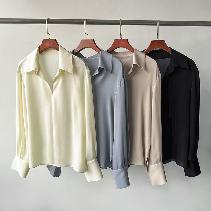 Women's Silk Blouse – Elegant Office to Evening Top