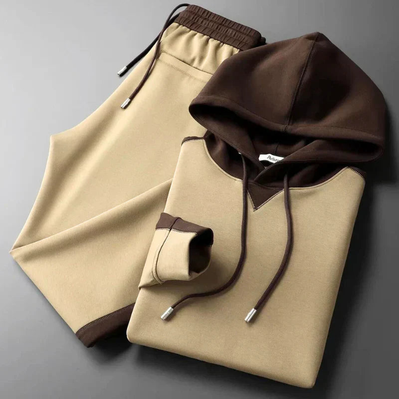 Men's Two-Tone Knit Lounge Set – Soft Co-Ord for Easy Weekends