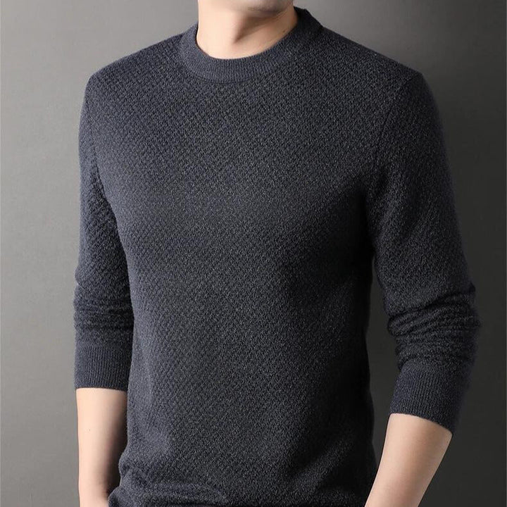 Men's Wool Textured Knit Jumper – Breathable All-Season Layer – view 10