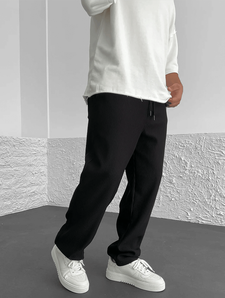 Men's Finn Ribbed Knit Joggers – Relaxed Fit Casual Trousers – view 6