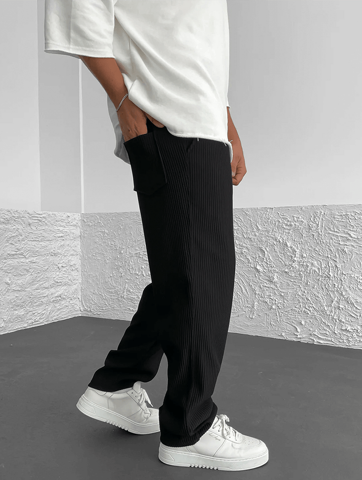 Men's Finn Ribbed Knit Joggers – Relaxed Fit Casual Trousers – view 7
