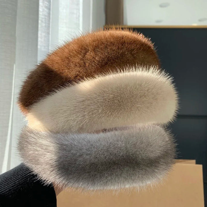 Women's Faux Fur Headband – Plush Winter Ear Warmer Accessory – view 2
