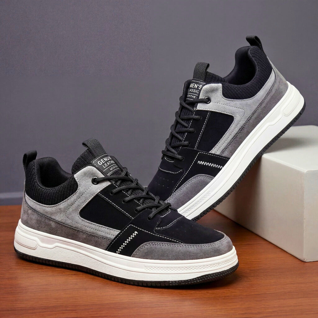 Men's Suede Sneakers – Retro Leather Trainers – Cushioned – view 4