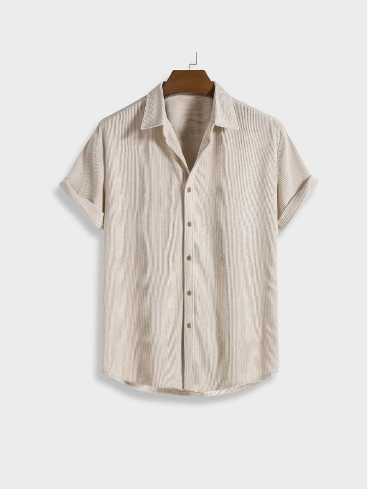 Men's Bordeaux Corduroy Co-Ord Set – Shirt and Shorts Summer – view 5