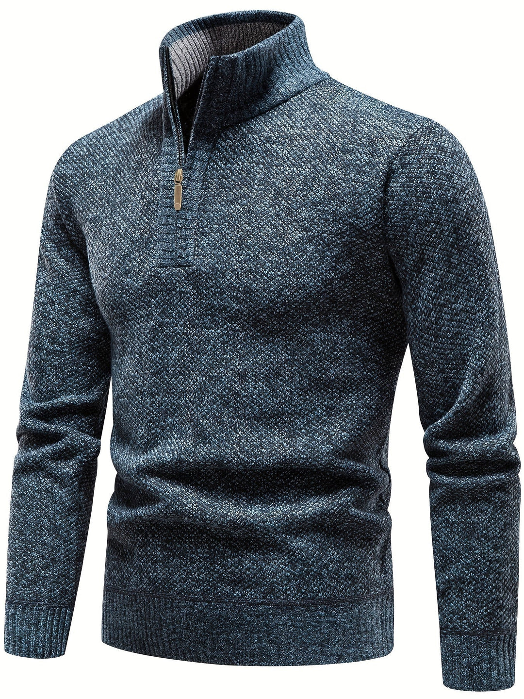 Men's Soft Ribbed Knit Jumper – Relaxed Fit Everyday Layer – view 2