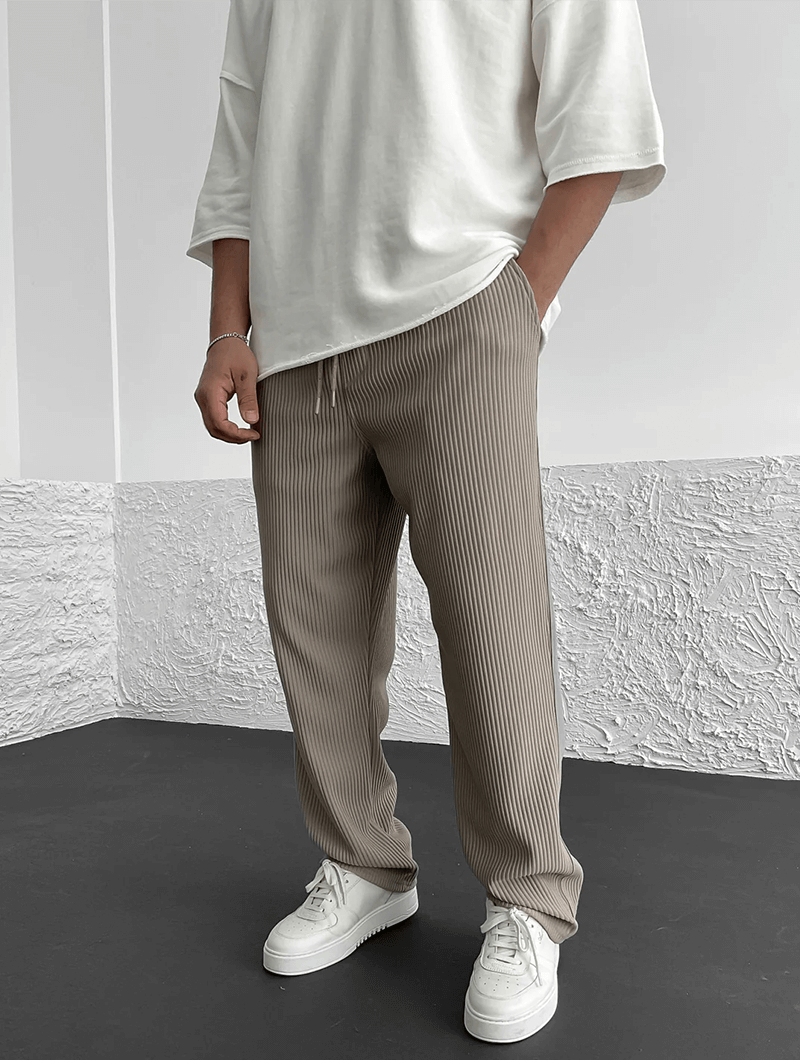Men's Finn Ribbed Knit Joggers – Relaxed Fit Casual Trousers – view 9