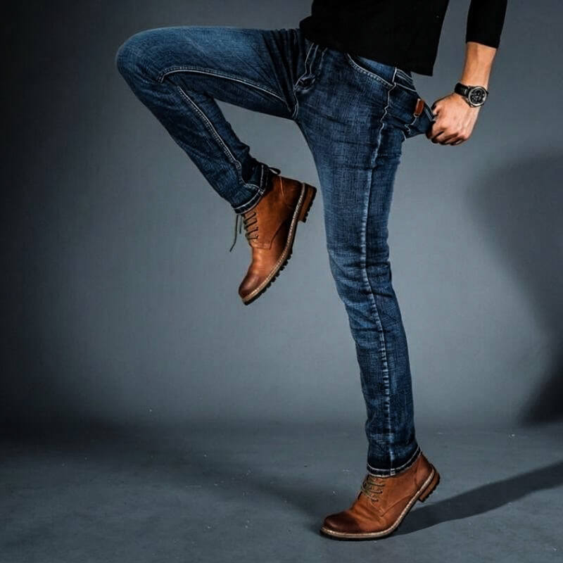 Men's Stretch Denim Jeans – Organic Cotton Slim Everyday Fit – view 6