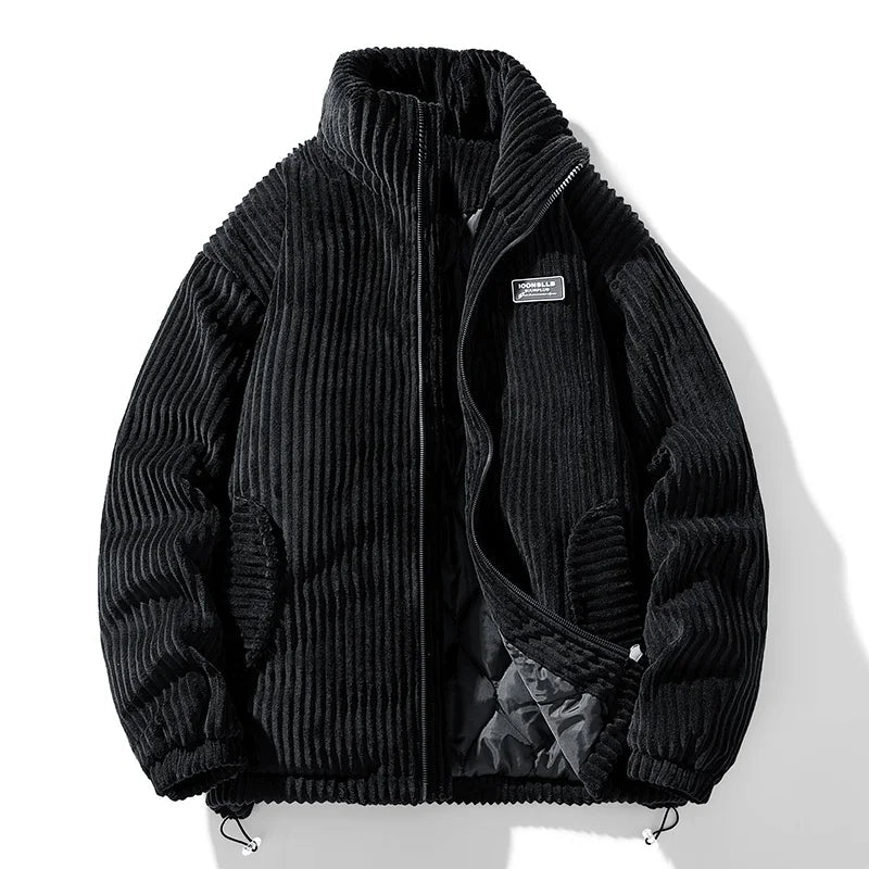 Men's Corduroy Jacket – Quilted Lining – Funnel Neck Warmth – view 11