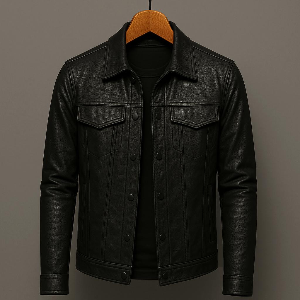 Men's Genuine Leather Jacket – Sleek Tailored Everyday Layer