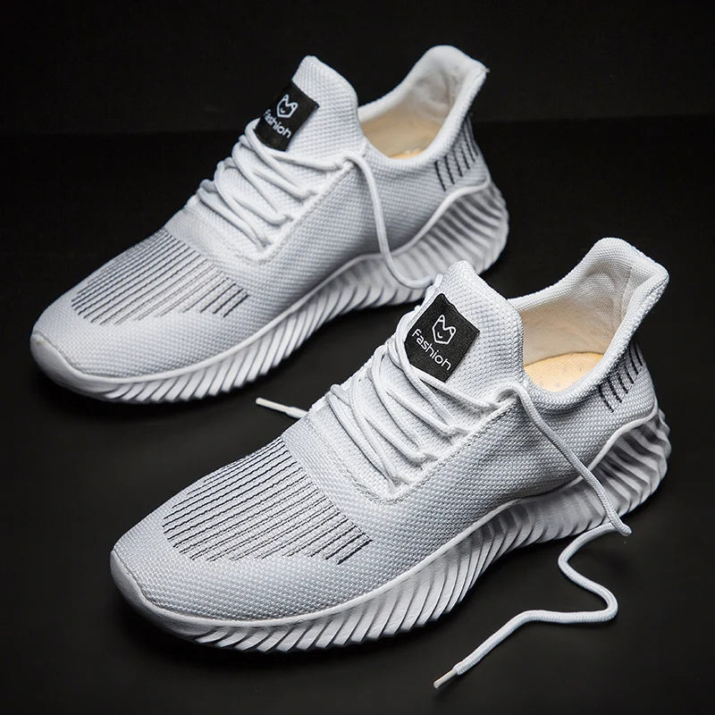 Men's Knit Trainers – Breathable Cushioned Everyday Sneakers – view 3