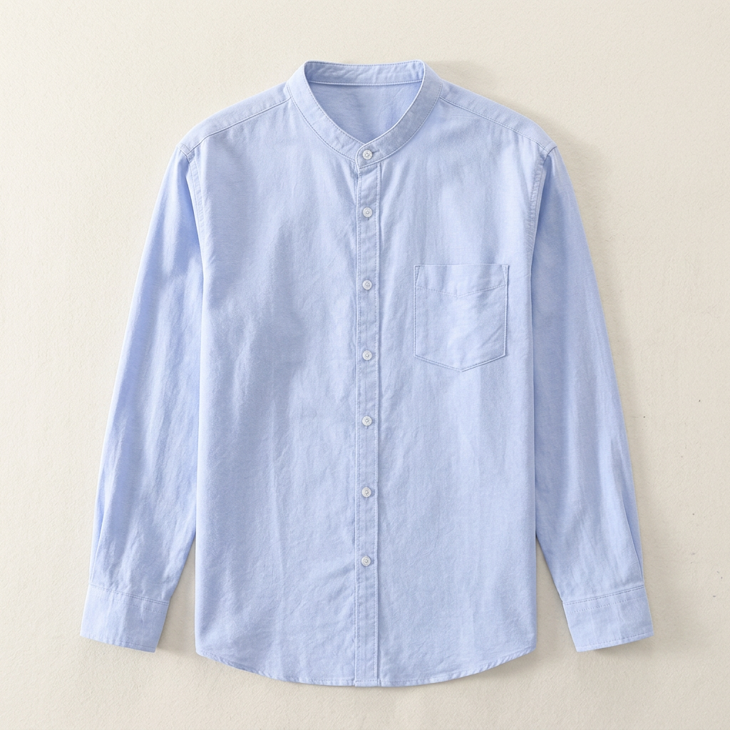 Men's Florence Cotton Shirt – Long Sleeve Button-Up Classic – view 9