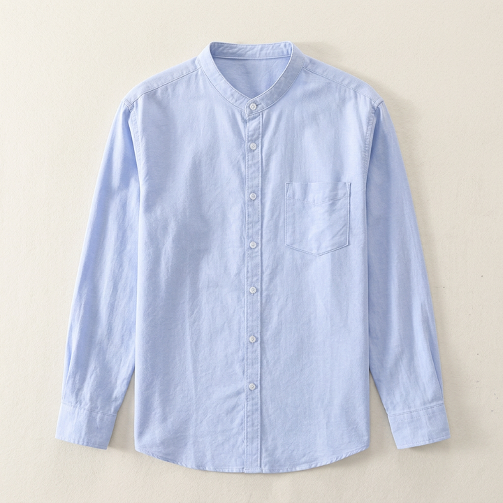 Men's Florence Cotton Shirt – Long Sleeve Button-Up Classic – view 9