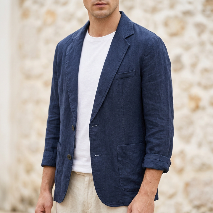 Men's Linen Blazer – Tailored Lightweight Summer Sport Coat – view 5