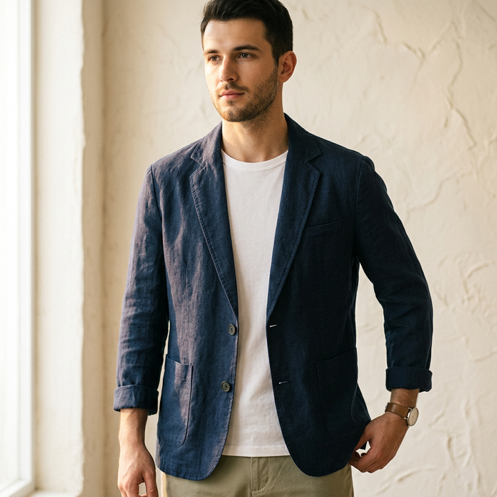 Men's Linen Blazer – Tailored Lightweight Summer Sport Coat – view 6