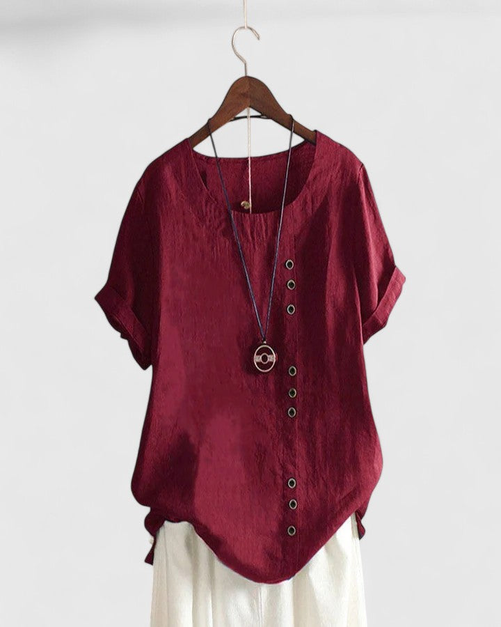 Women's Short Sleeve Blouse - Comfortable & Versatile Everyday