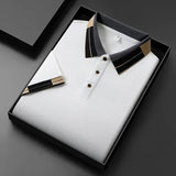 Men's Knitted Polo Shirt – Heritage Geometric Collar Detail