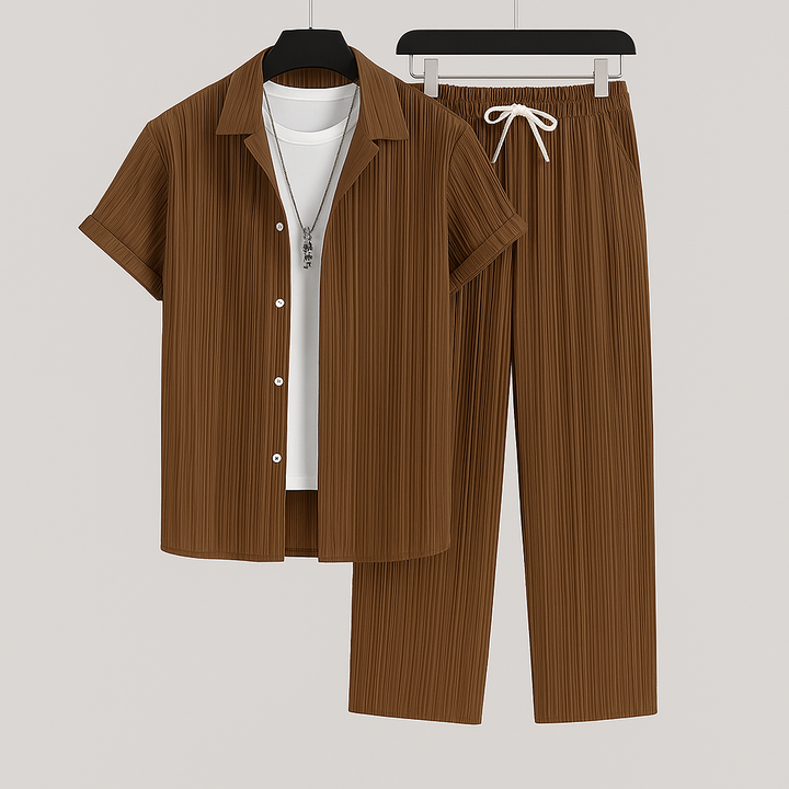Men's Linen Blend Two-Piece Set – Relaxed Summer Co-Ord – view 2