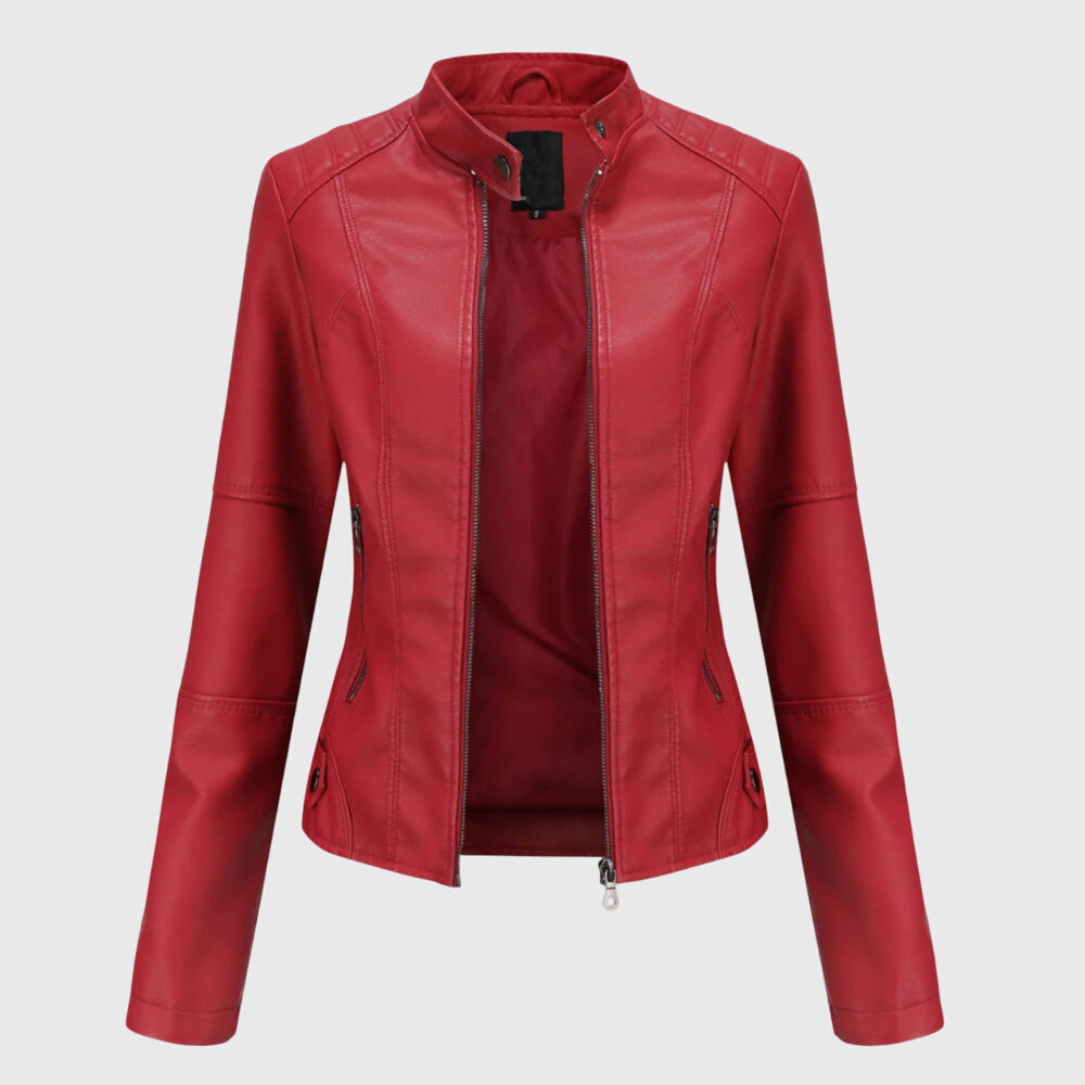 Women's Leather Jacket - Elegant and Versatile for Everyday